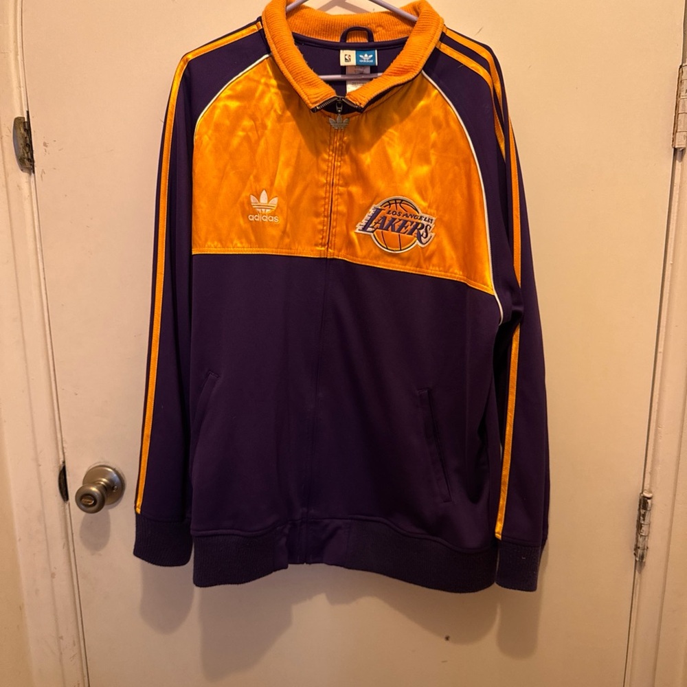 Purple Lakers Jacket with Championship Patches
